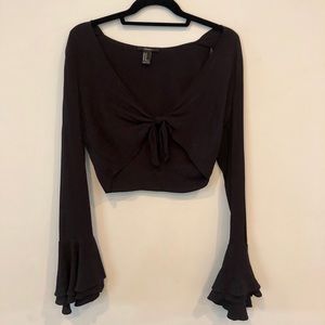 Front tie crop top